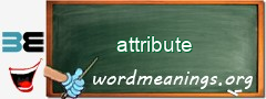 WordMeaning blackboard for attribute